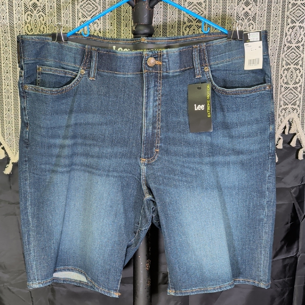 Lee Men's 42 Denim Jean Shorts Mens Regular Fit